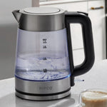 Pifco Illuminating Glass Cordless Kettle 1.7L with blue LED light