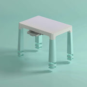 Liberty House Toys Kids Height Adjustable Table and Two Chairs Set - White & Green