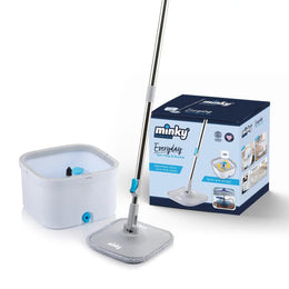 Minky Everyday Spin Mop and Bucket with microfibre pads