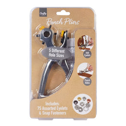Punch Pliers craft tool with eyelets and snap fasteners