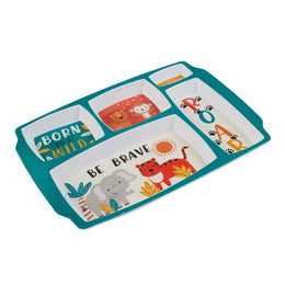 Scribble Pop Shop Kids 5 Section Meal Tray - Safari